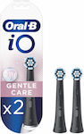 Oral-B iO Gentle Care Ανταλλακτικές Κεφαλές για Ηλεκτρική Οδοντόβουρτσα Μαύρες 2τμχ