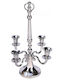 Royal Candle Holder Metal 4 Seats Silver 41.5cm 1pcs