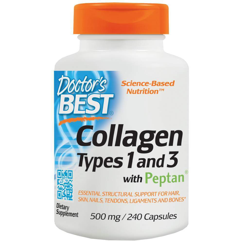 Doctor's Best Collagen Types 1 & 3 with Peptain 500mg 240 κάψουλες