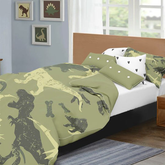 Homeline Σετ Μονά 3185 Χακί 160x240cm Homeline Σετ Μονά 3185 Χακί 160x240cm