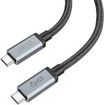 Hoco US06 Braided USB 3.2 Cable USB-C male - USB-C male Μαύρο 2m
