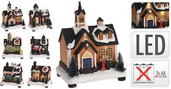 JK Home Decoration Weihnachts- Beleuchtete Dekorative Darstellung 6τμχ mit Batterie 15x9.5x12cm (Μverschiedene Designs/Farben)