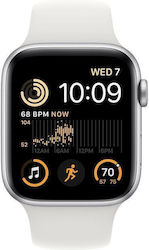 Apple Watch SE 2022 Cellular 44mm Silver with White Sport Band Apple Watch SE 2022 Cellular 44mm Silver with White Sport Band