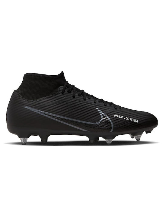 Nike Zoom Mercurial Superfly 9 Academy SG-Pro Χαμηλά Ποδοσφαιρικά Παπούτσια με Τάπες Black / Summit White / Volt / Dark Smoke Grey