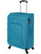 Diplomat Medium The Quattre Collection Medium Fabric Petrol Suitcase With 4 Wheels Height 68cm