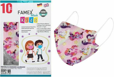 Famex Kids Mask FFP2 NR XXS Schutzmaske FFP2 XXS Unicorn 10Stück