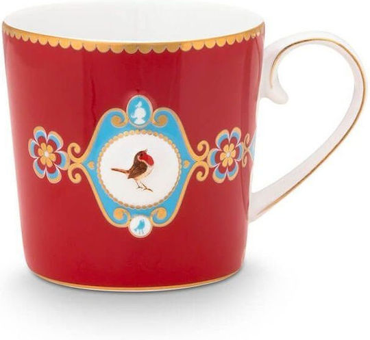 PiP Studio Love Birds Medallion Κούπα από Πορσελάνη Κόκκινη 250ml PiP Studio Love Birds Medallion Κούπα από Πορσελάνη Κόκκινη 250ml