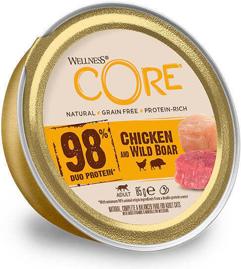 Wellness Core Wet Food for Adult Cats in Trays with Chicken Grain-Free 85gr