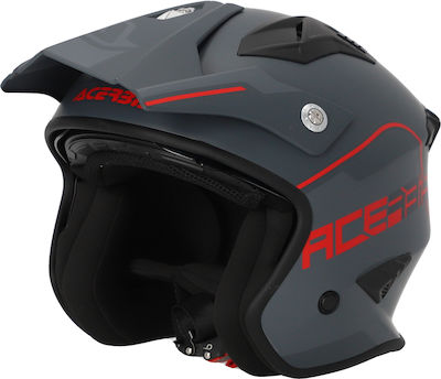 Acerbis Jet Aria Γκρι/Κόκκινο Motorradhelm Jet ECE 22.06 1200gr