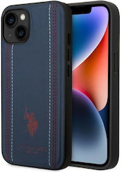 U.S. Polo Assn. Leather Stitch Navy Blue (iPhone 14 Plus)