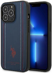 U.S. Polo Assn. Leather Stitch Navy Blue (iPhone 14 Pro Max)