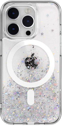 SwitchEasy Starfield 3D Glitter Resin MagSafe Back Cover Silicone Clear (iPhone 14 Pro)