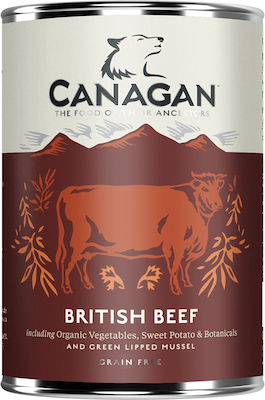 Canagan British Umedă pentru Câini Câine cu Carne de vită în Conservă 1 x 400gr.