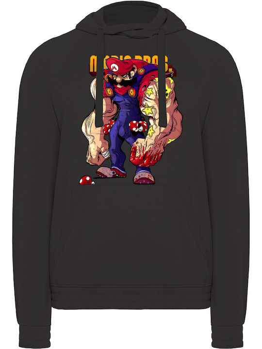 Hooded sweatshirt Jacked Mario black