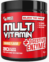 Complete Strength Multi Vitamin + Digestive Enzyme Vitamin for Energy Orange 90gr