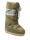 Icon Nylon Women's Snow Boots with Fur Khaki