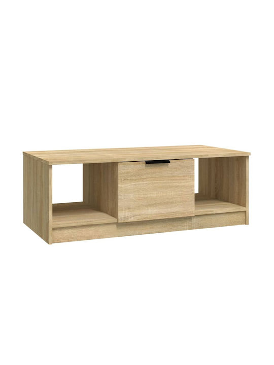 Rectangular Wooden Coffee Table Natural L102xW5...