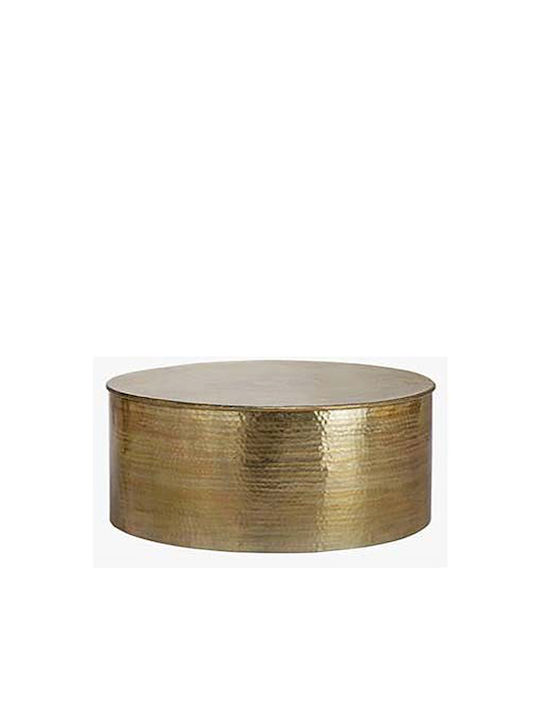 Round Aluminium Coffee Table Gold L75xW75xH31cm KS140-S