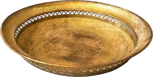 Oriana Ferelli Fruit Bowl Metallic Brown 27x27x6cm