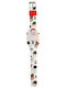 Balloon Ceas digital pentru copii Christmas Festive Friends cu curea din cauciuc/plastic Alb