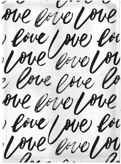 Chic Mic Love Πετσέτα Κουζίνας από 100% Βαμβάκι σε Λευκό Χρώμα 70x50cm Chic Mic Love Πετσέτα Κουζίνας από 100% Βαμβάκι σε Λευκό Χρώμα 70x50cm
