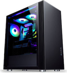 Jonsbo U6 Gaming Midi Tower Κουτί Υπολογιστή με Πλαϊνό Παράθυρο Μαύρο