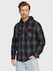 Overshirt Long-sleeved Flannel Shirt Checked Gray