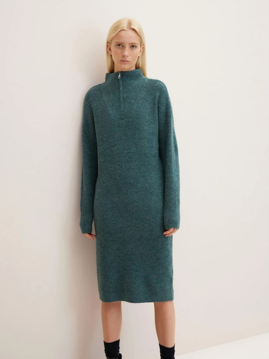 Tom Tailor Midi Dress Knitted Green