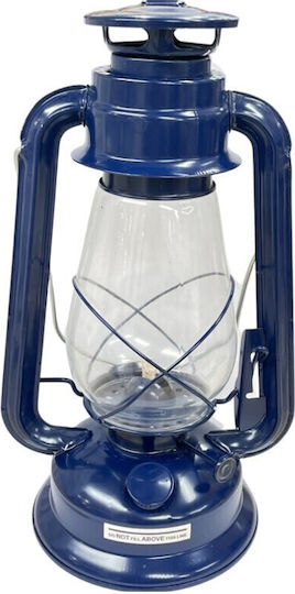 Metal Petrol Light Bulb for Camping Blue 18.2x18.2x24.5cm