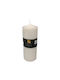 Due esse Decorative Candle White 7.5x20cm