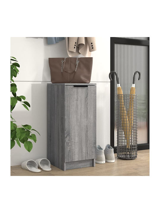 Wooden Shoe Organizer with 4 Shelves Grey 30x35x70cm