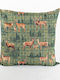 Eurolamp Christmas Decorative Pillow Square Green 75x75cm with Deer