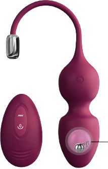 Dorcel Drahtlos Vaginalbälle mit Vibration Ferngesteuerte vibrierende Silikon-Kegelkugeln Purple