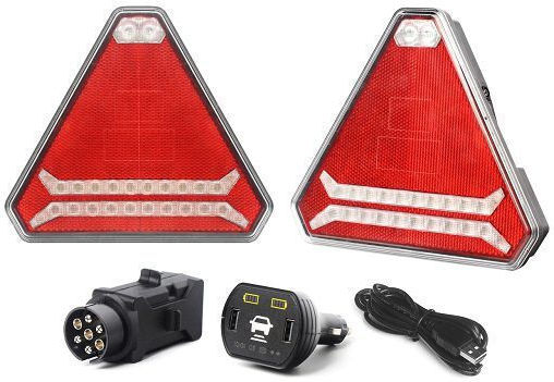 Σετ Φώτα Τρέιλερ LED Αδιάβροχα με Μαγνήτη 12V 2τμχ