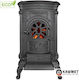 Kawmet P9 Eco Μαντεμένια Ξυλόσομπα 8kW Μαύρη