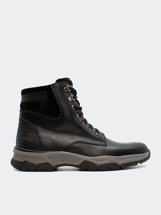 Leder Schwarz Herrenstiefel