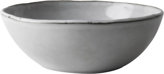 Dutch Rose Ceramic Salad Bowl Gray 23x23x8cm
