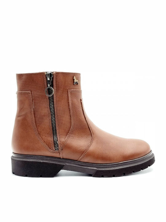 Boxer Leather Women's Ankle Boots Tabac Brown