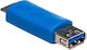 Akyga Μετατροπέας USB-A male σε micro USB male Μπλε 1τμχ AK-AD-25