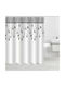 San Lorentzo Feather Fabric Shower Curtain 180x180cm White