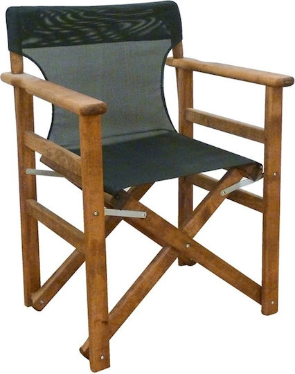 Director's Chair Wooden Torino Wulnat / Black 59x51x85cm