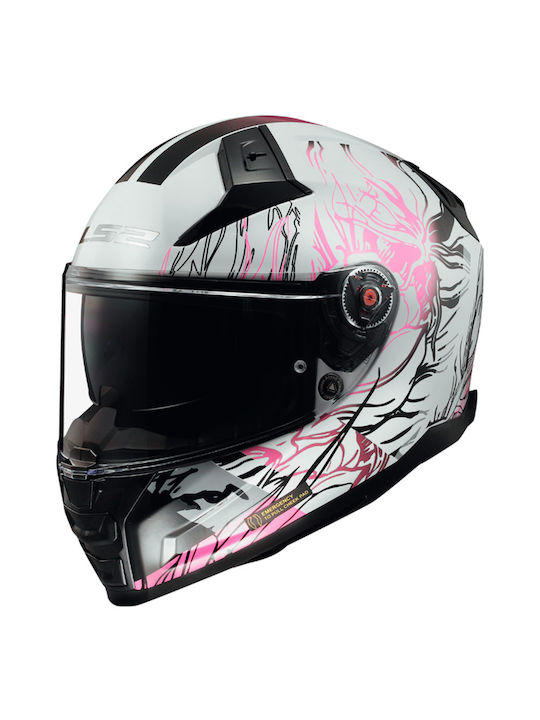 LS2 FF811 Vector II Full Face Helmet ECE 22.06 1500gr Darflo White Pink KR520682