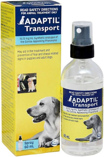 Ceva Transport Dog Supplement & Vitamins Spray 60ml for Anxiety & Stress Management