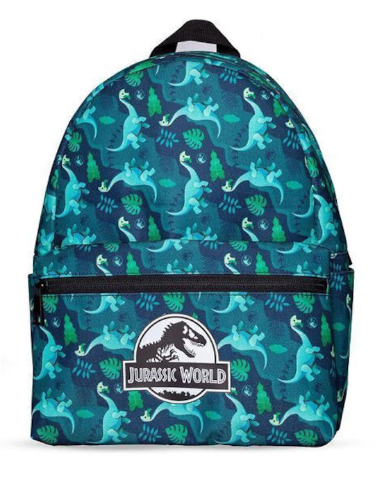 Difuzed Jurassic Park School Bag Backpack Kindergarten Blue with Water Bottle Holder