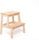 Affetto Double Kids Step Stool Brown