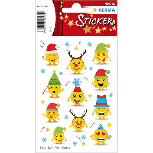 Herma Χριστουγεννιάτικα Aufkleber Christmas Emojis