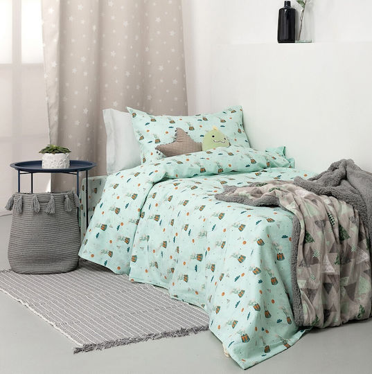 Palamaiki Kinderdecke Einzel My Kingdom MK747 Grün 160x240cm