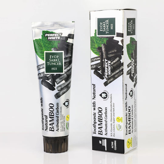 Eyup Sabri Active Bamboo Carboned Οδοντόκρεμα με Ενεργό Άνθρακα για Λεύκανση 75ml