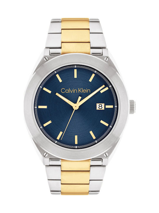 Calvin Klein Casual Essentials Ανδρικό Ρολόι 44mm Μπαταρίας με Μεταλλικό Μπρασελέ