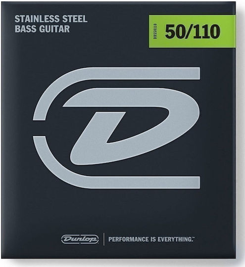 Dunlop Satz Rostfreier Stahl Saiten für Bass 50 - 110"